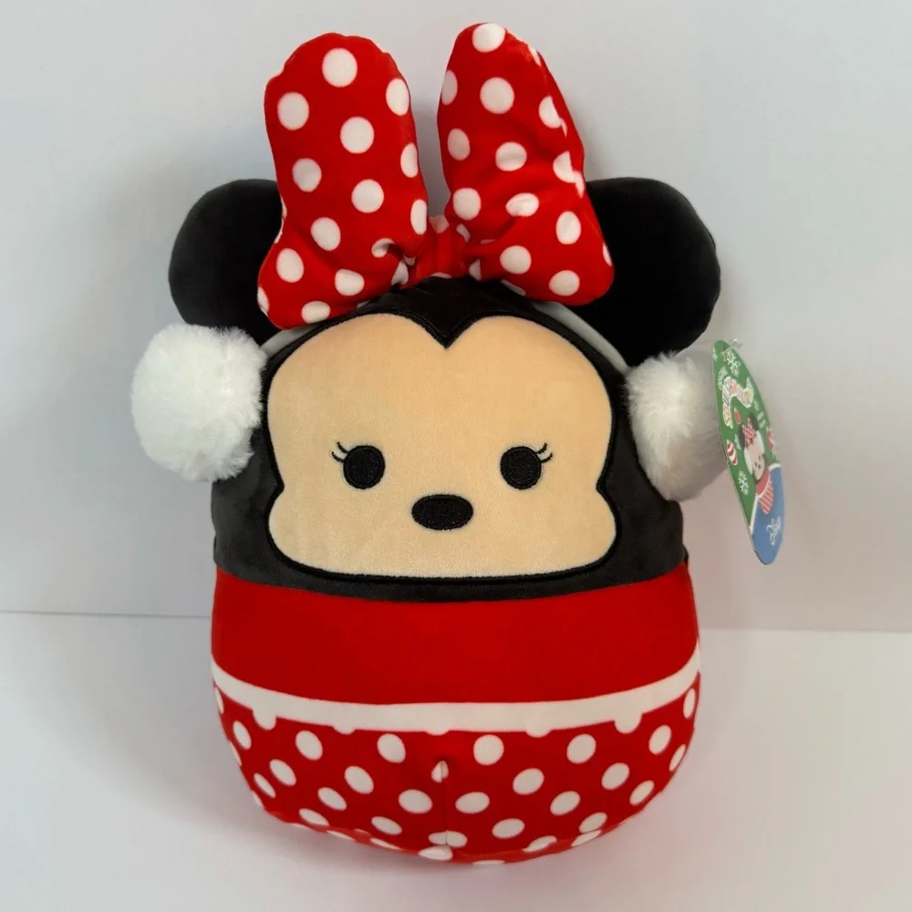 Disney Squishmallow Minnie Mouse Winter Christmas Holiday Earmuffs 12
